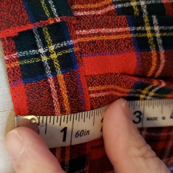 David N., M, vtg red plaid shorts, 80s - Picture 5 of 10